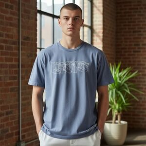 Levi's Men's Gray Commuter Tee 90s Y2K Vintage